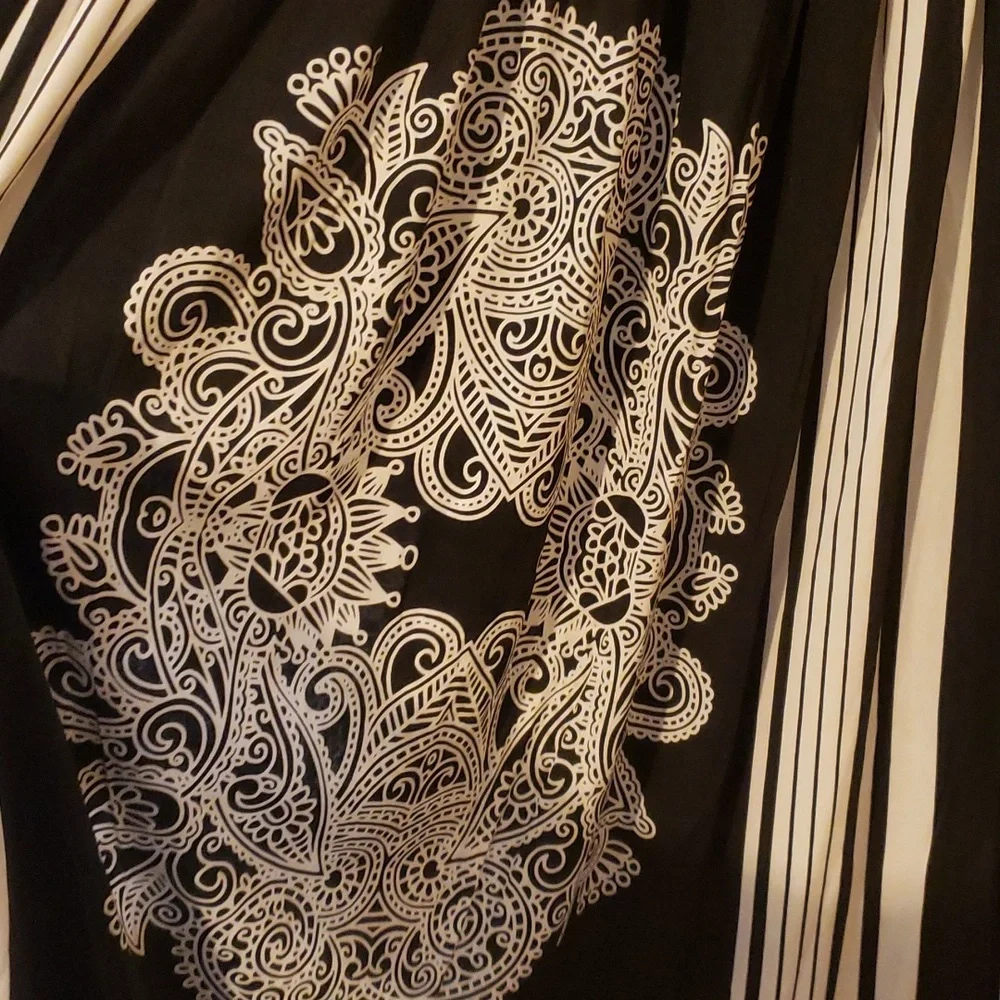 Gorgeous Black Egite Strapless Summer Dress Beaded Tie Around Neck Embellished - Picture 14 of 14